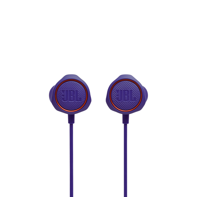 JBL Quantum 50 - Purple - Wired in-ear gaming headset with volume slider and mic mute - Front image number null